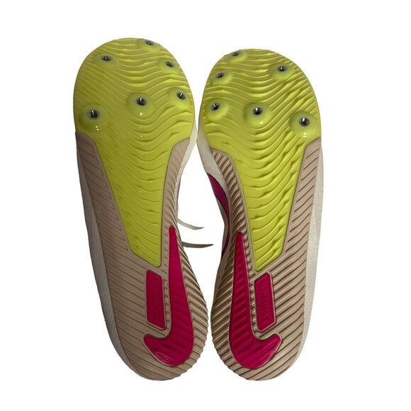 NEW Men's Nike Zoom Rival Sprint Track and Field Spikes White Pink Size 12.5 - Picture 7 of 10
